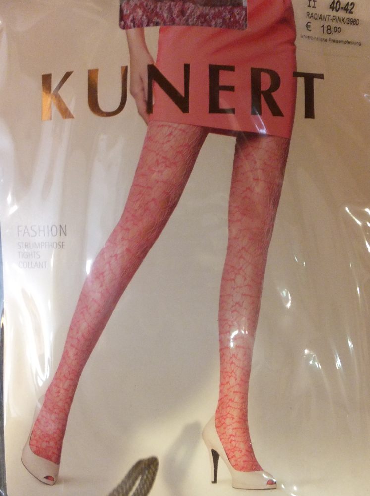 31 Kunert Netz-Strumpfhose rot-grau Gr 40-42 31 Kunert Netz-Strumpfhose rot-grau Gr 40-42
