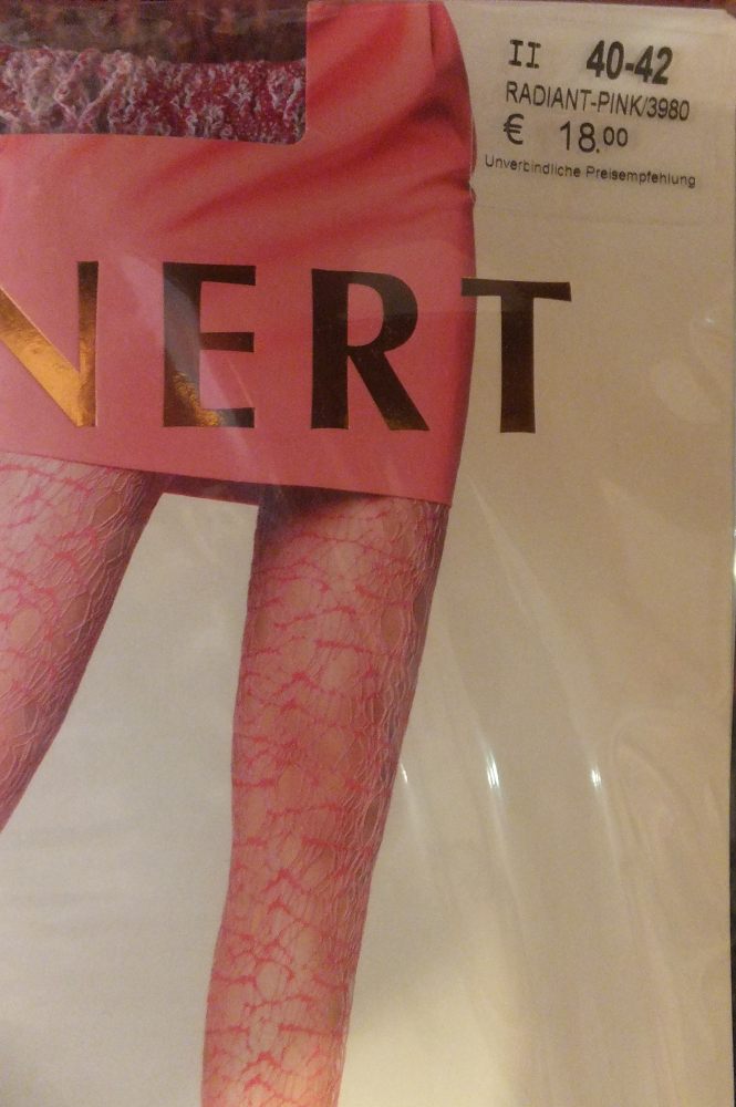 31 Kunert Netz-Strumpfhose rot-grau Gr 40-42 31 Kunert Netz-Strumpfhose rot-grau Gr 40-42