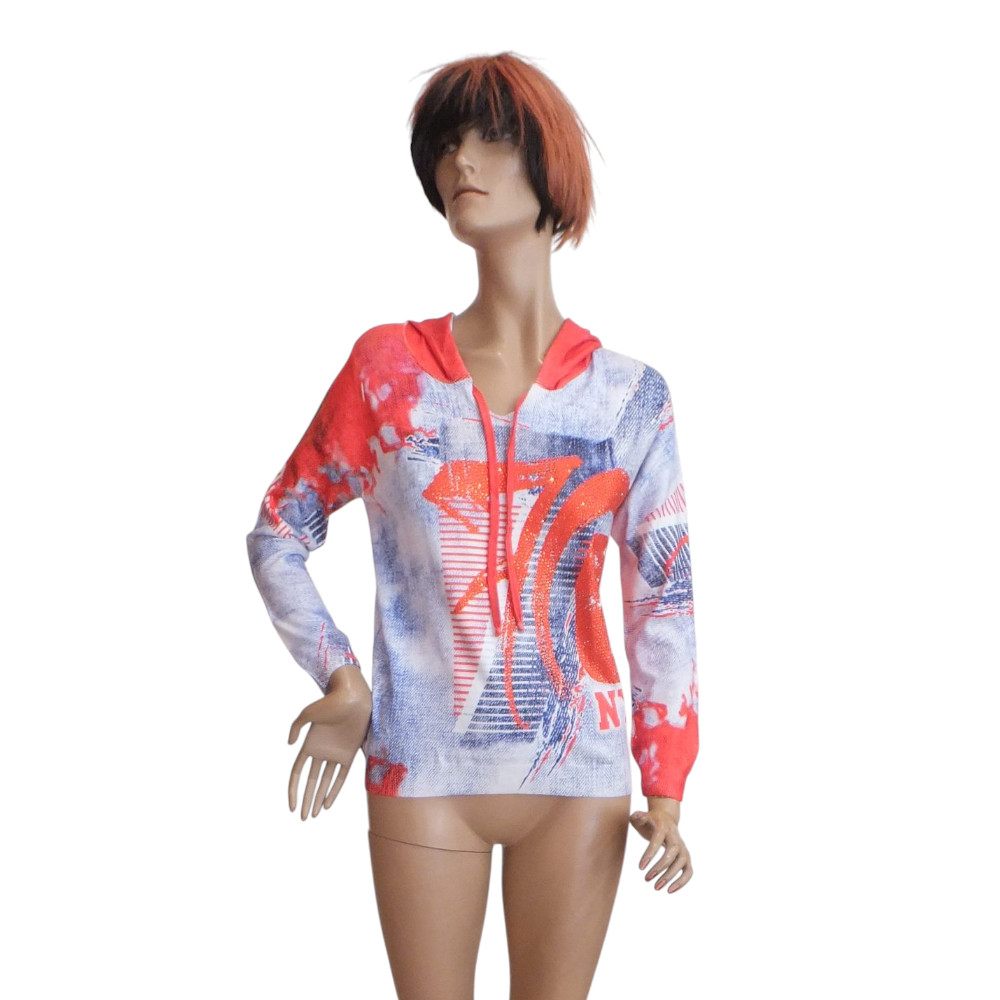 10164MP5 Pulli Missy blau-rot Gr 36, 38 und 40 10164MP5 Pulli Missy blau-rot Gr 36, 38 und 40
