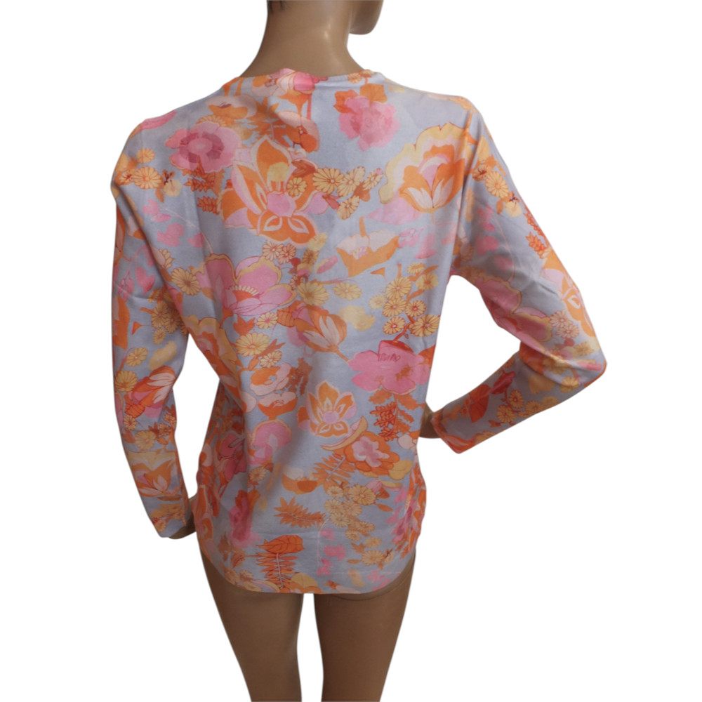 10165MP6 Pulli Missy hellblau-orange-rose Gr 36, 38 und 40 10165MP6 Pulli Missy hellblau-orange-rose Gr 36, 38 und 40