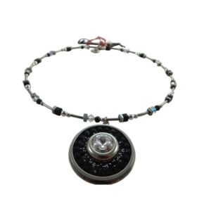 10173LH6 Langani Halskette Medallion silber-schwarz 10173LH6 Langani Halskette Medallion silber-schwarz