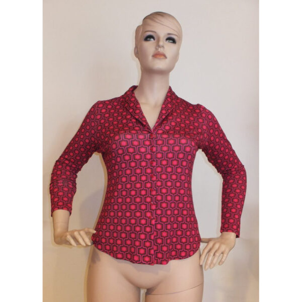 8975LB2 Bluse Lalamour pink-schwarz Gr 42