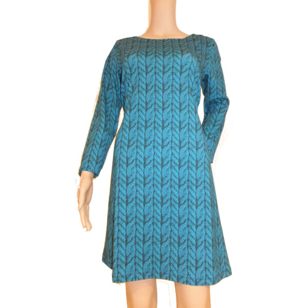 8984LK2 Lalamour Tunika-Kleid blau Gr 36 u 40