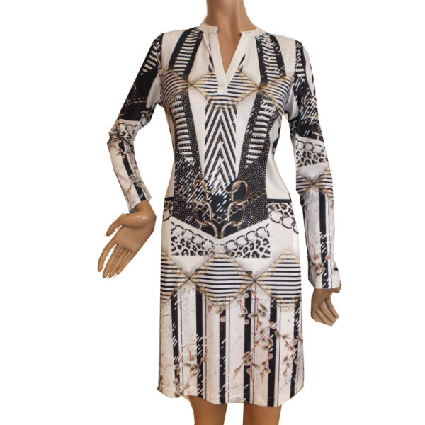 8994MK2 Missy Kleid schwarz-weiß Gr. 38, 40 u 42