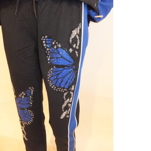8999MA2 Missy Jogginganzug blau-schwarz Gr 36, 38 u 42