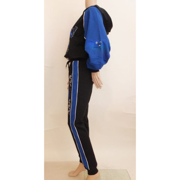 8999MA2 Missy Jogginganzug blau-schwarz Gr 36, 38 u 42