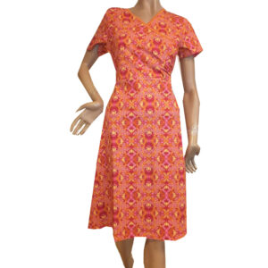 9048LK3 Lalamour Kleid orange Gr 38