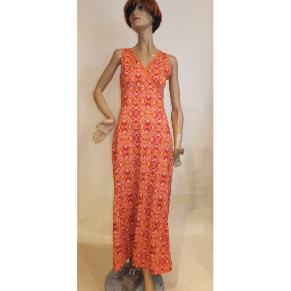 9050LK3 Lalamour Kleid lang orange Gr 36 u 40