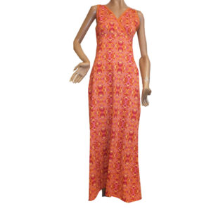 9050LK3 Lalamour Kleid lang orange Gr 36 u 40