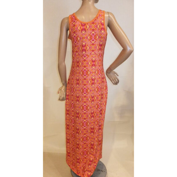 9050LK3 Lalamour Kleid lang orange Gr 36 u 40