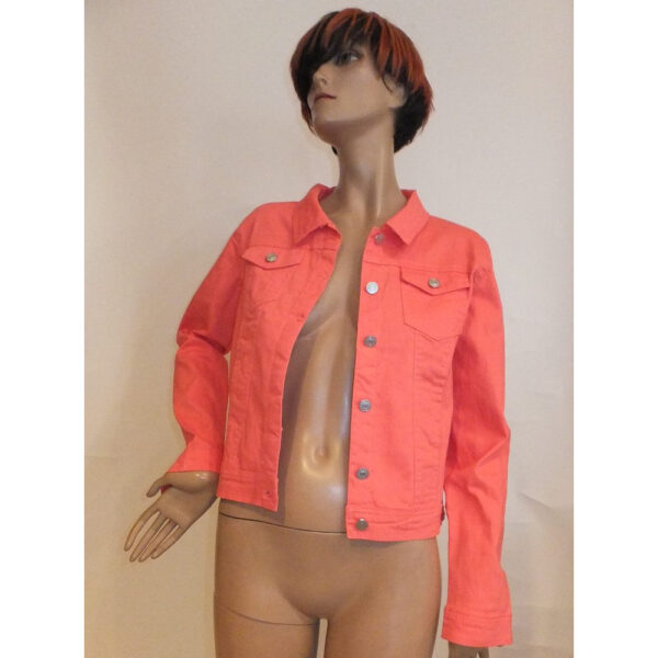 9098MJ3 Jeansjacke orange Gr 36 und 38