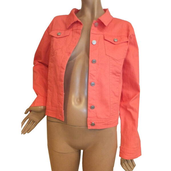 9098MJ3 Jeansjacke orange Gr 36 und 38