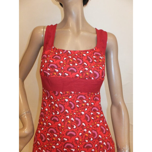 9116KK3 Kleid lang rot Gr 34 u 38