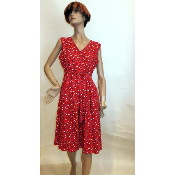 9113KK3 Sommerkleid rot Gr 40 u 42