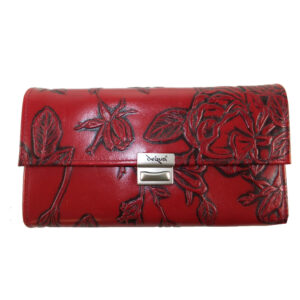 9143DG2B große déqua G9 Unikat Geldbörse Rose rot-schwarz