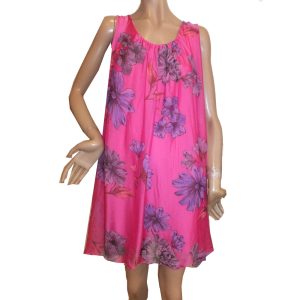 9179CK3 Sommer Seidenkleid Blumen one size