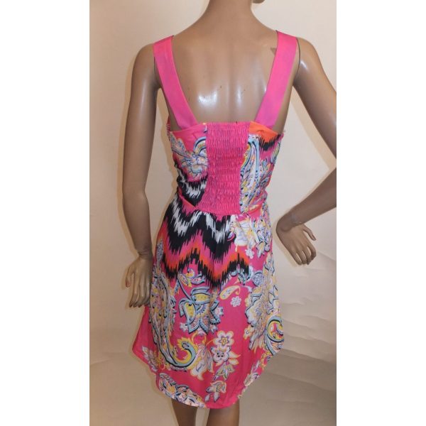 9186MK3 Missy Sommerkleid pink-bunt Gr  40 u 42