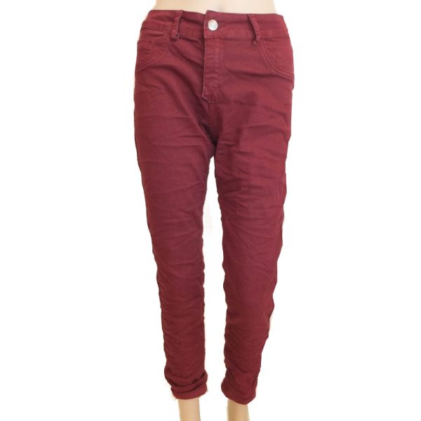 9191OH3 Wendejeanshose bordeaux Gr 36, 38, 40, 42 u 44