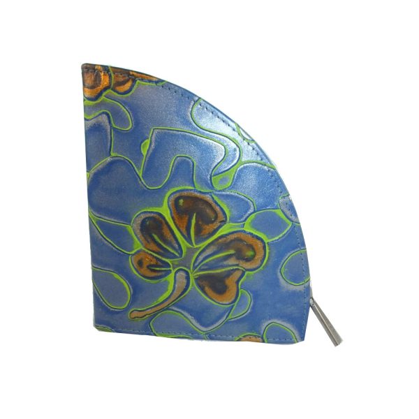 9202DG3A déqua G2 Unikat Geldbörse Blume metallic-blau-bunt