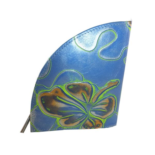 9202DG3A déqua G2 Unikat Geldbörse Blume metallic-blau-bunt