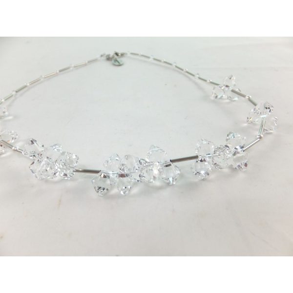 9235PH3 Halskette klar mit hochwertigen Glaskristallen
