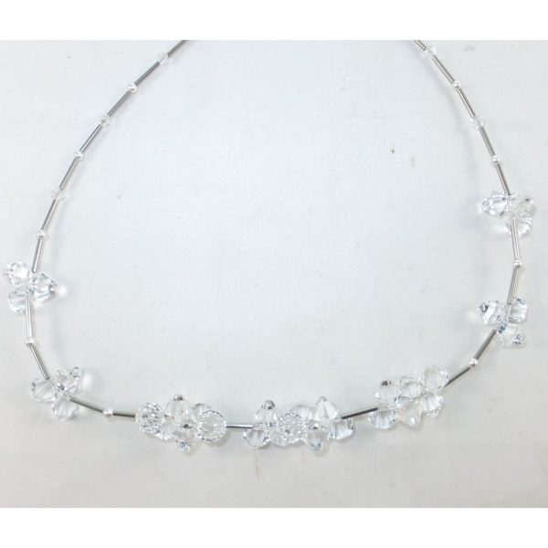 9235PH3 Halskette klar mit hochwertigen Glaskristallen