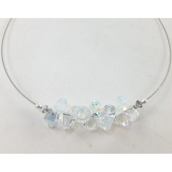 9237PH3 Halskette klein klar mit hochwertigen Glaskristallen