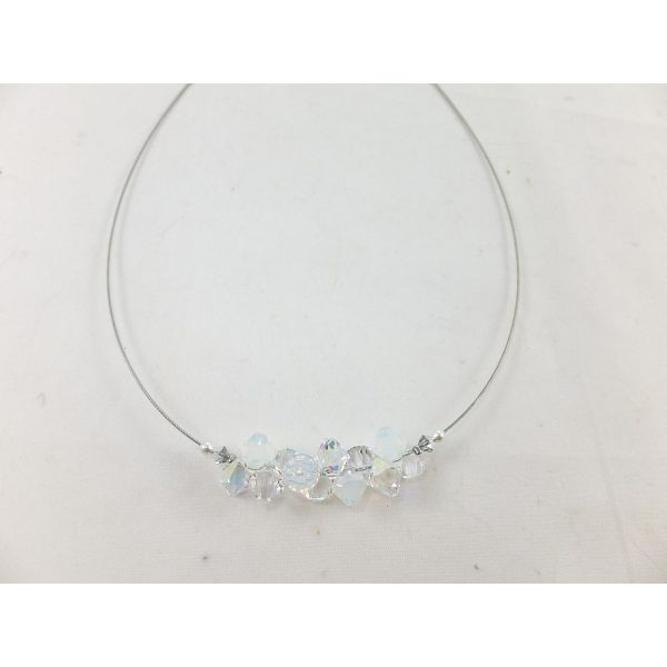 9237PH3 Halskette klein klar mit hochwertigen Glaskristallen