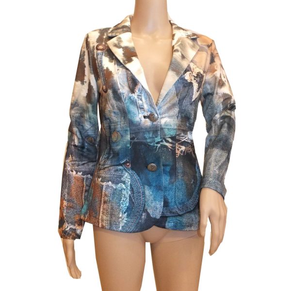 9269MB3 Missy Blazer blau-braun-beige Gr 36