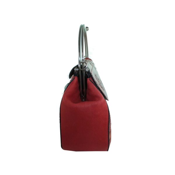 9291DT3 déqua Unikat Tasche Blume rot