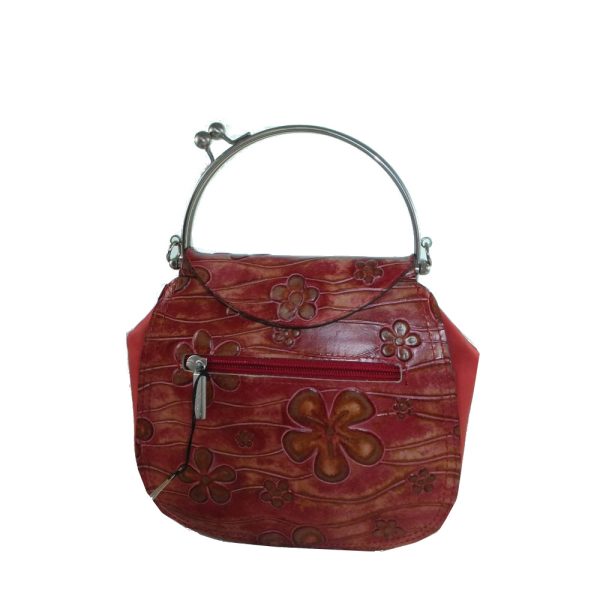 9291DT3 déqua Unikat Tasche Blume rot