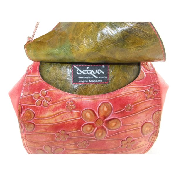 9291DT3 déqua Unikat Tasche Blume rot