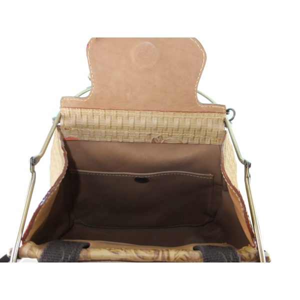 9293DT3 déqua Unikat Rucksacktasche Rose orange-beige