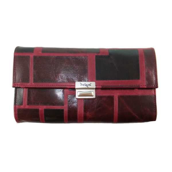 9303DG3C große déqua G9 Unikat Geldbörse rot-schwarz