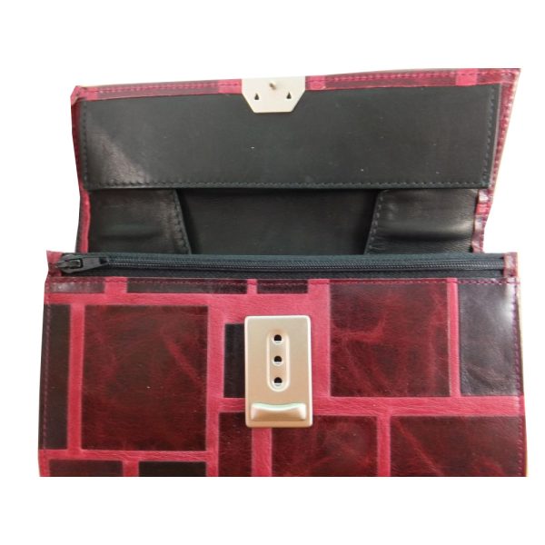 9303DG3C große déqua G9 Unikat Geldbörse rot-schwarz