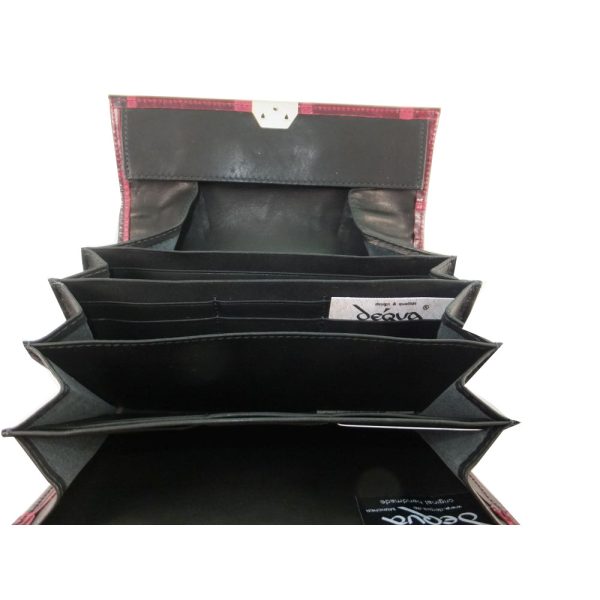 9303DG3C große déqua G9 Unikat Geldbörse rot-schwarz