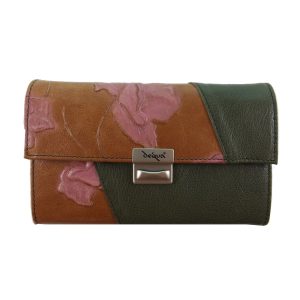 9304DG3B déqua Geldbörse G8/2 Unikat hellbraun-rose-grün