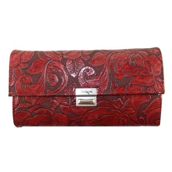9309DG3A große déqua G9 Unikat Geldbörse Rose rot