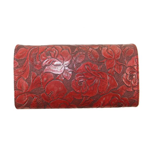 9309DG3A große déqua G9 Unikat Geldbörse Rose rot