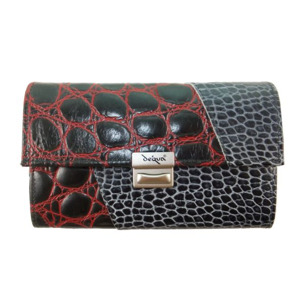 9310DG3B déqua Geldbörse G8/2 Unikat schwarz-rot