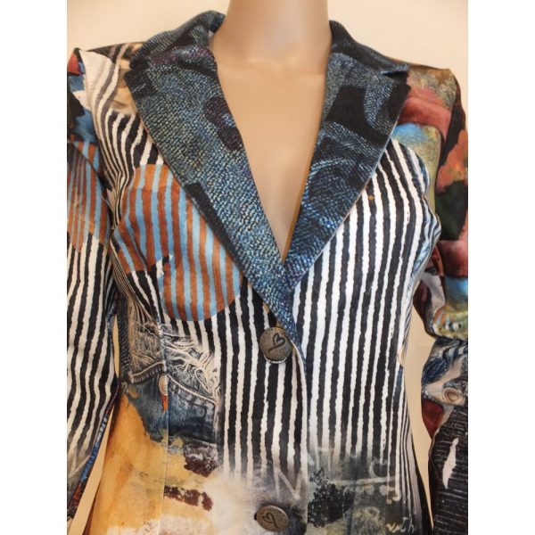 9331MB3 Missy Blazer blau-braun-bunt Gr 36,42 u 44