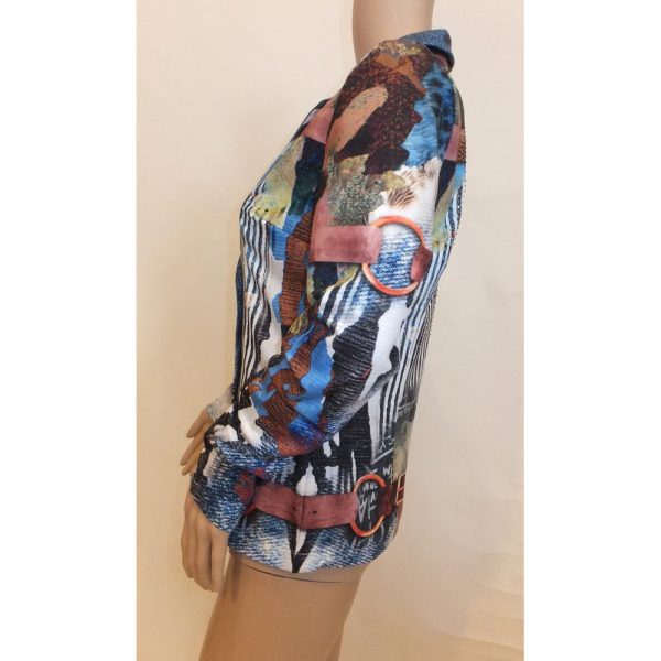 9331MB3 Missy Blazer blau-braun-bunt Gr 36,42 u 44