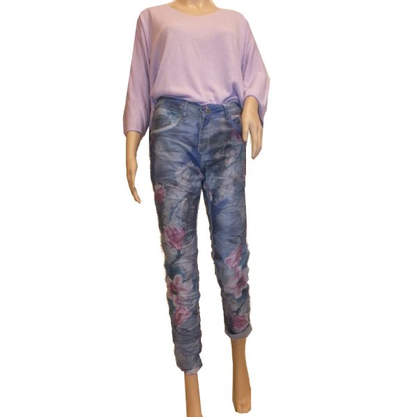 9362OH3 Wendejeanshose hellblau-rose Gr 36, 38, 42 u 44