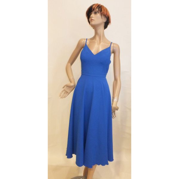 9392DK4 Kleid royalblau Gr 38