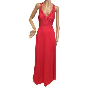 9386DK4 Abendkleid rot Gr 38