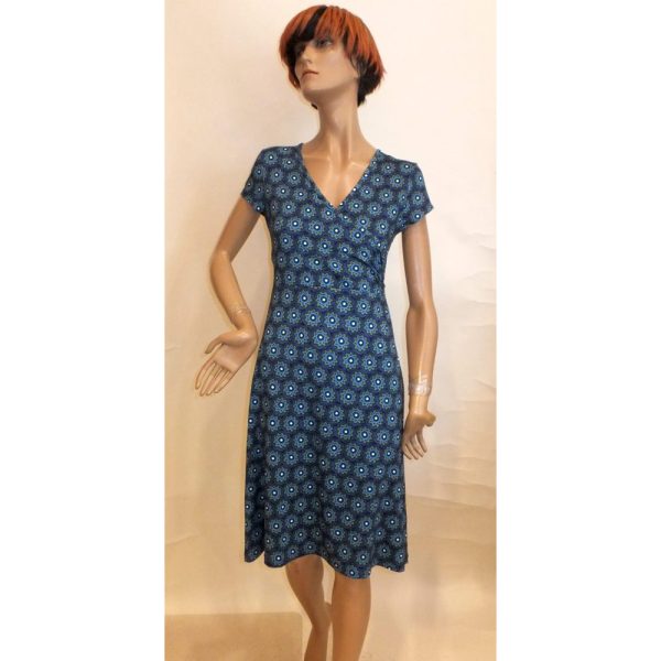 9419LK4 Lalamour Kleid blau-grün Gr 36, 38 u 40