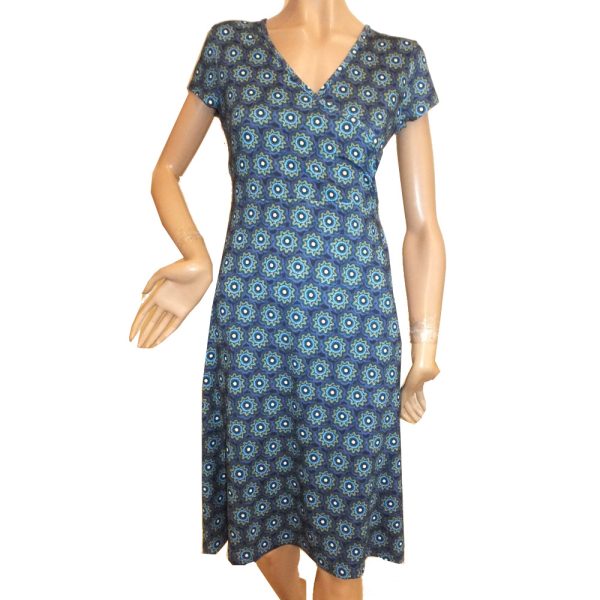 9419LK4 Lalamour Kleid blau-grün Gr 36, 38 u 40