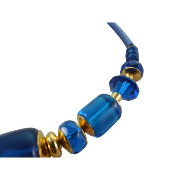 9778LH4 Langani Halskette blau-gold