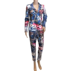 9830MA5 Missy Anzug blau-pink Gr 36 9830MA5 Missy Anzug blau-pink Gr 36