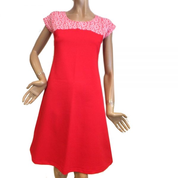 8520PK1 Kleid Mrs Pepper rot Gr 36, 40 u 44